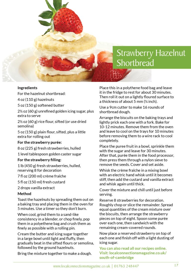 Strawberry Hazelnut Shortbread